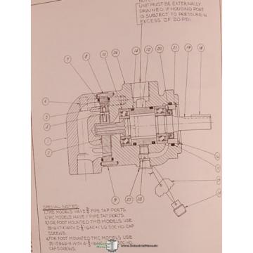 Denison 600, 700 800 Series, Vane Type Pump Motor Service Manual 1964