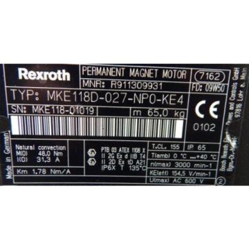 Rexroth Permanent Magnet Motor MKE 118D-027-NPO-KE4//MKE118D027NP0- unused/OVP -