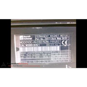 REXROTH INDRAMAT MDD0093C-N-030-N2M-110GB2, PERMINENT MAGNET MOTOR