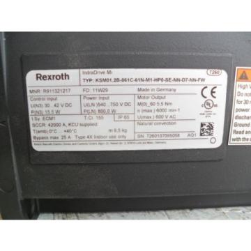 REXROTH KSM012B-061C-6IN-M1-HP0-SE-NN-D7NN-FW  Intra Drive Motor R911321217