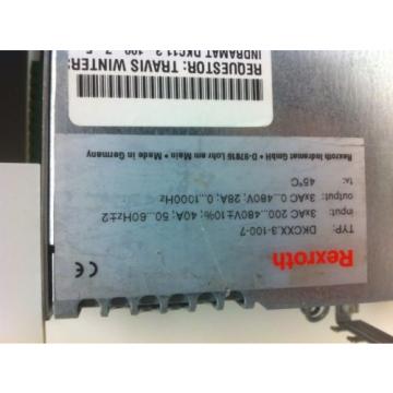 FACTORY REFURBBED REXROTH INDRAMAT DCKXX3-100-7 GUARANTEED 90DAY WARRANTY