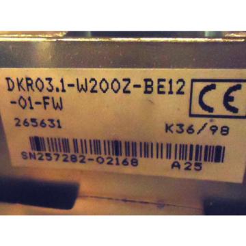 Rexroth Indramat Hauptspindel Antriebsregler DKR031-W200Z-BE12-01-FW GEB