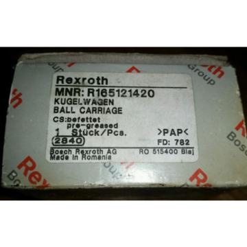 REXROTH BALL RAIL RUNNER BLOCK R165121420