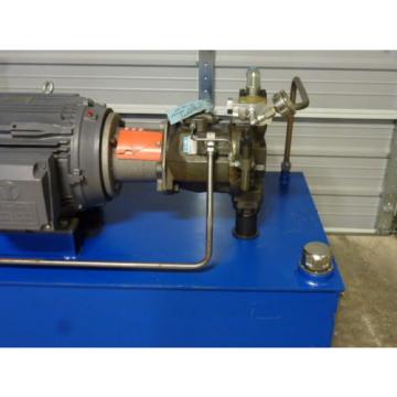 80-GALLON HYDRAULIC POWER UNIT, 20 HP TECHTOP MOTOR, FLUIDYNE PUMP A10V SERIES