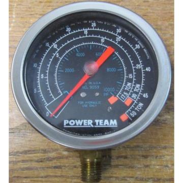 NEW NOS Power Team SPX 9059 Hydraulic Pressure Gauge