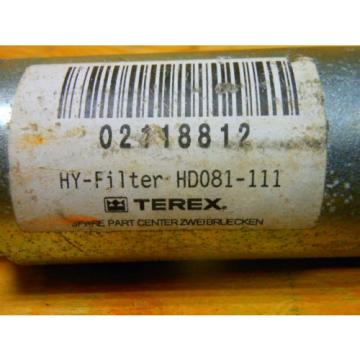 Terex HY-Filter HD081-111 ARGO Inline Hydraulic Fluid Filter