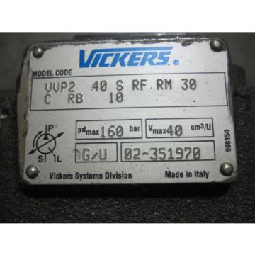 Origin VICKERS VANE PUMP # VVP2-40-S-RF-RM-30-C-RB-10