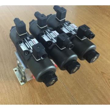 Lot of 3 Nachi SA-G03-C6-D1- E21 Hydraulic Valve with Double Solenoid