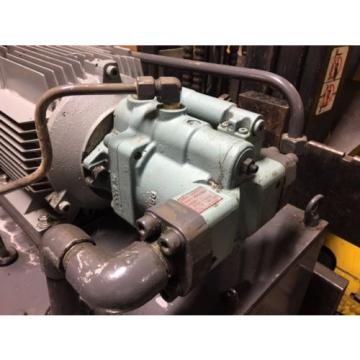 Nachi 5 HP Hydraulic Unit, Nachi Piston Pump # PVS-1B-22N1-U-2408P, Used