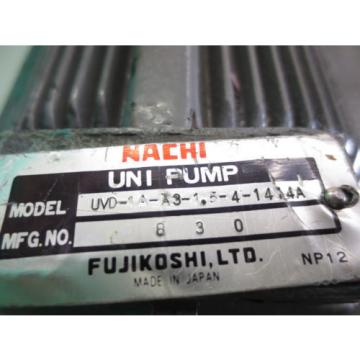 MAZAK NACHI HYDRAULIC MOTOR PUMP UVD-1A-A3-15-4-14-1414A VHR-1B-1A5