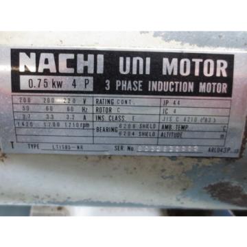 NACHI HYDRAULIC OIL PUMP MOTOR LTIS85-NR UPV-0A-8N1-07A-4-20 PVS-0B-8N1-20