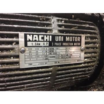 Nachi 2 HP 15kW Complete Hyd Unit w/ Tank, PVS-1B-16N1-2535A, Used, WARRANTY