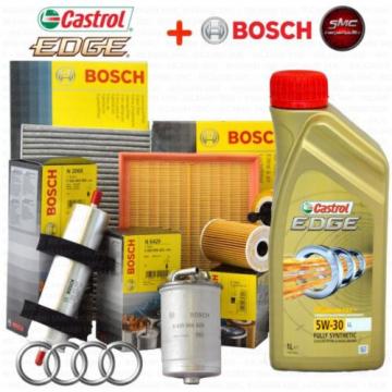 INSPEKTIONSKIT ÖL CASTROL EDGE 5W30 5L 4 FILTER BOSCH AUDI A4 2.0TDI (B8) 105 KW