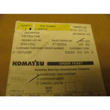 NOS Komatsu Dresser Strainer 118995