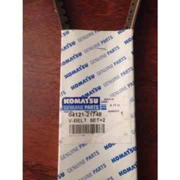 Three Belts 04120-21744 Komatsu V-Belt AlsoTWO 04121-21748