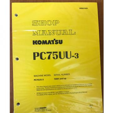 Komatsu Service PC75UU-3 Excavator Shop Repair Manual