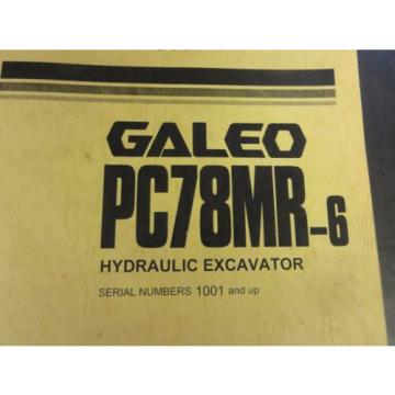 Komatsu PC78MR-6 Hydraulic Excavator Parts Book