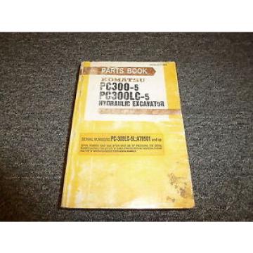 Komatsu PC300-5 PC300LC-5 Hydraulic Excavator Parts Catalog Manual S/N 20001-Up