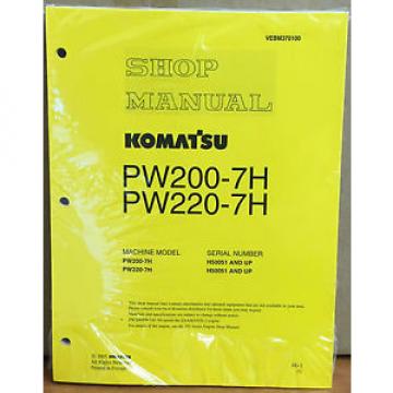 Komatsu Service PW200-7H PW220-7H Excavator Shop Manual NEW REPAIR BOOK