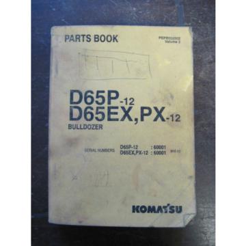 OEM Komatsu D65P-12 D65EX, PX-12 Bulldozer Crawler PARTS Book Catalog Manual