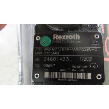 NEW Australia Canada REXROTH AA2FM71/61W-VUDN529U-C SERIES 61 AXIAL PISTON FIXED HYDRAULIC MOTOR