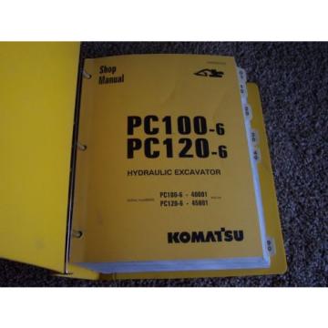 Komatsu PC100-6 40001- PC120-6 45001- Hydraulic Excavator Service Shop Manual