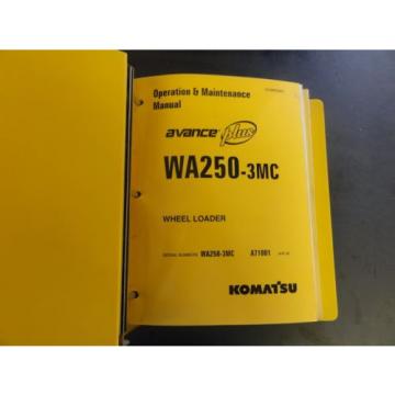 Komatsu WA250-3MC Parts and Operation and Maintenance Manuals