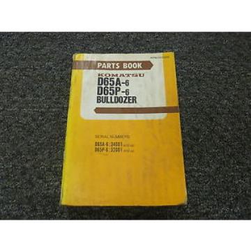 Komatsu D65A-6 D65P-6 Bulldozer Dozer Parts Catalog Manual