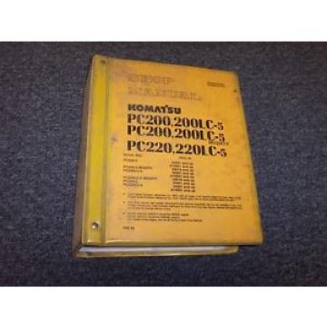 Komatsu PC200-5 PC200LC-5 Mighty Hydraulic Excavator Shop Service Repair Manual