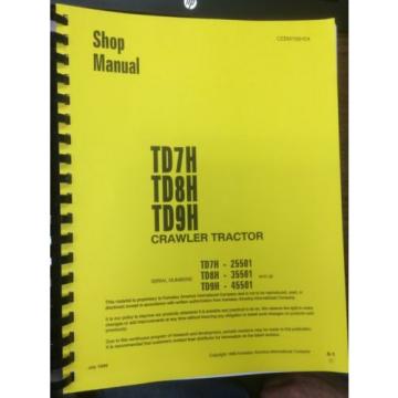 Dressta Komatsu Dresser TD7H TD8H TD9H Dozer Shop Service Manual High SN