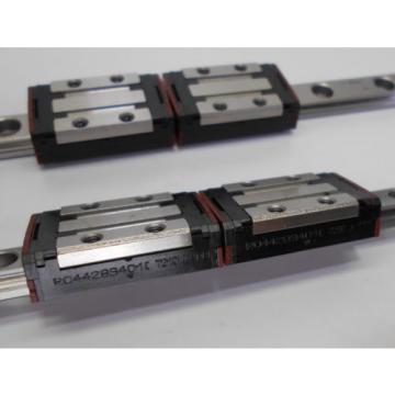 Pair Rexroth 7210 R044289401 Dual Block + 185mm Slide Rail