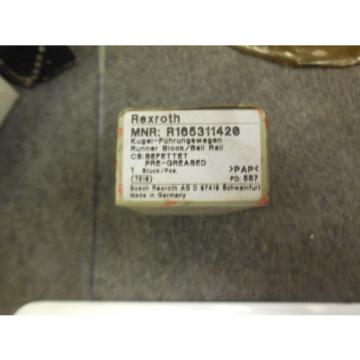 Origin REXROTH LINEAR BEARING # R165311420