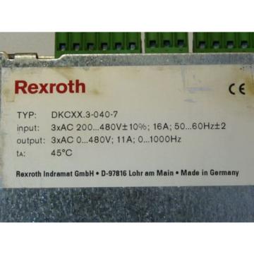 Rexroth Indramat DKC033-040-7-FW Eco-Drive Frequenzumrichter Serien Nr DKC033-