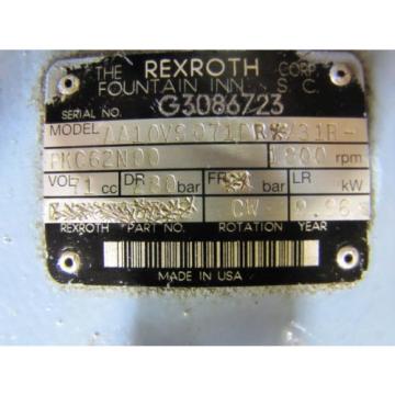 REXROTH AA10VS071DR/31R-PKC62N00 HYDRAULIC pumps 2#034; INLET 1#034; OUTLET 1-1/4#034; SHAFT